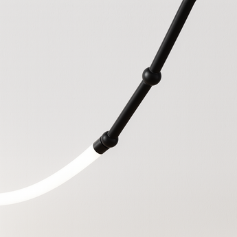 Luminária Pendente Moderno Minimalista Metal LED Soto Zes - 120x160cm / Preto / Branco Quente (3000K) - ORNE™