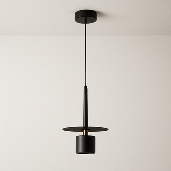 Luminária Pendente Moderna Minimalista LED Metal Ottega - A / Preto / 7W / Branco Quente (3000K) - ORNE™