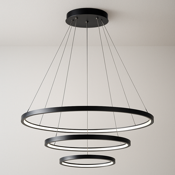 Luminária Pendente Moderno Minimalista Metal Preto LED Rounder — ORNE