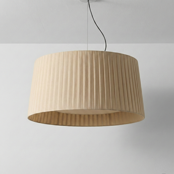 Luminária Pendente Moderno Minimalista Tecido Bege Dudince — ORNE