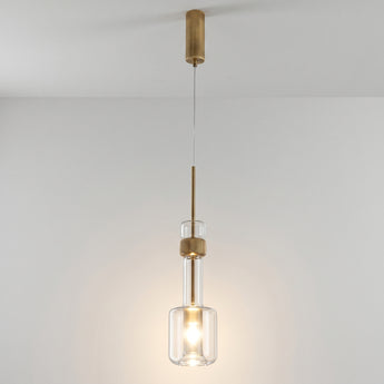 Luminária Pendente Moderno Minimalista Vidro Metal Linear LED Chieti — ORNE