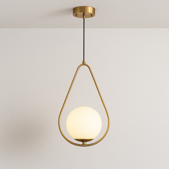 Luminária Pendente Moderno Minimalista Vidro Metal Globo Drip — ORNE