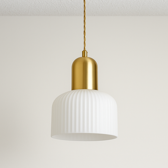 Luminária Pendente Moderno Minimalista Vidro Metal Ivy — ORNE