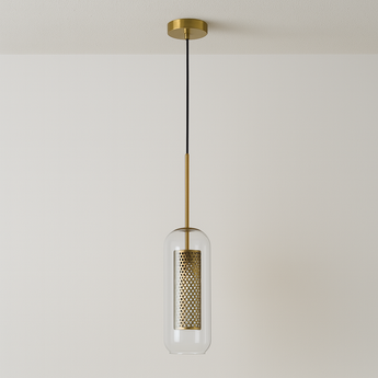 Luminária Pendente Moderno Minimalista Vidro Metal Siev — ORNE