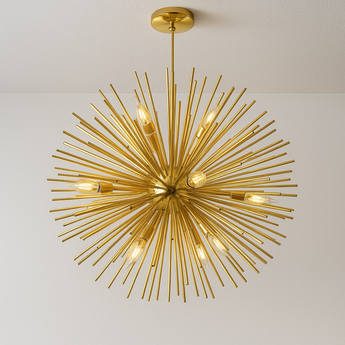 Luminária Pendente Moderno Minimalista Metal Sun - Ø48cm - ORNE™