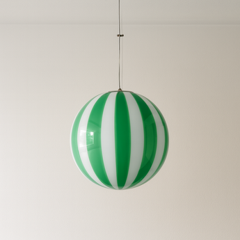 Luminária Pendente Moderna Minimalista Metal Lollipop - Verde / A / Ø30cm / Alumínio - ORNE™