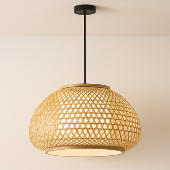 Luminária Pendente Rústico Minimalista Moderno Bambu Tera — ORNE