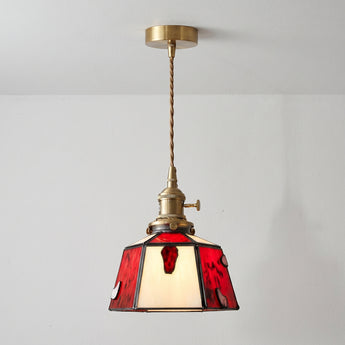 Luminária Pendente Tiffany Retrô Vintage Vidro Metal Werder — ORNE