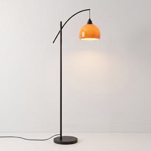 Luminária de Piso Coluna Moderna Retrô Vintage Vidro Metal Bocanda