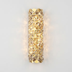 Luminária Arandela Moderna Minimalista Metal Cristal Diamantina