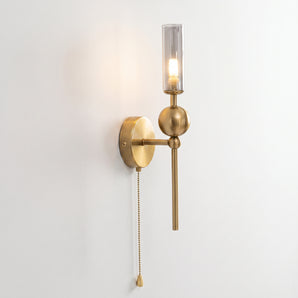 Luminária Arandela Clássica Minimalista Metal Vidro Lahad