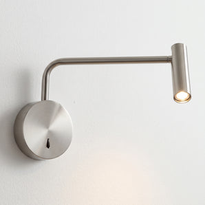 Luminária Arandela Direcionável Moderna Minimalista Metal Prata LED Okra
