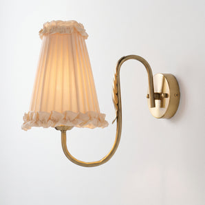 Luminária Arandela Clássica Retrô Vintage Metal Tecido Dourado Matruh