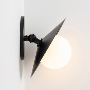 Luminária Arandela Articulada Moderna Minimalista Vidro Metal Globo Luxor