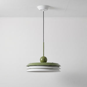 Luminária Pendente Moderno Minimalista Retrô Vintage Metal Acrílico Verde LED Epinay