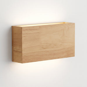 Luminária Arandela Moderna Minimalista Rústica Madeira Natural LED Civita