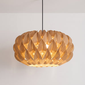 Luminária Pendente Rústico Moderno Minimalista Madeira Natural Noyale