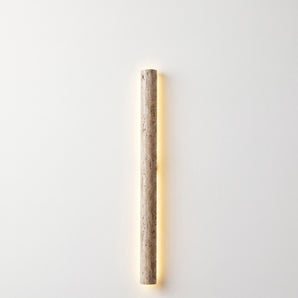 Luminária Arandela Moderna Minimalista Rústica Mármore Travertino Linear Natural LED Livi