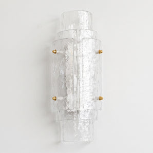 Luminária Arandela Com Dimmer Clássica Retrô Vintage Moderna Metal Vidro Linear Transparente Tropea