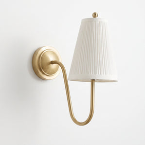 Luminária Arandela Clássica Retrô Vintage Moderna Metal Tecido Dourado Alamein