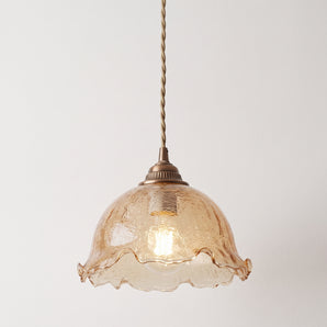 Luminária Pendente Retrô Vintage Clássico Metal Vidro Madeira Nogueira Caramelo Sienna