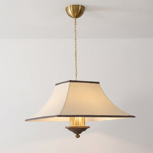 Luminária Pendente Retrô Vintage Metal Tecido Tebias