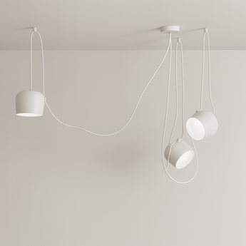 Luminária Pendente Articulado Moderno Minimalista Metal Branco Ø24cm — ORNE