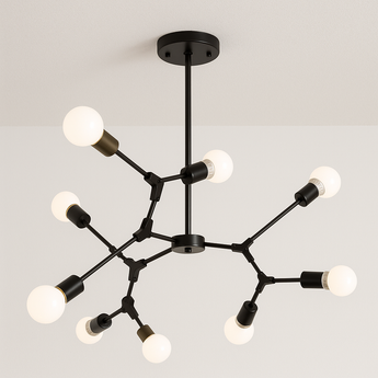 Luminária Pendente Moderno Minimalista Metal Globos Preto Noire Sputnik — ORNE