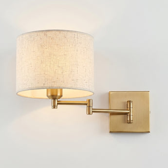 Luminária Arandela Articulada Clássica Moderna Tecido Metal Stresa — ORNE