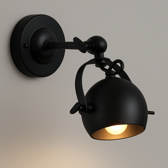 Luminária Arandela Articulada Industrial Retrô Vintage Metal Preto Magnus — ORNE