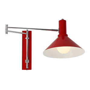 Luminária Arandela Moderna Minimalista Articulada Metal Flair - Vermelho / Sem plugue - ORNE™