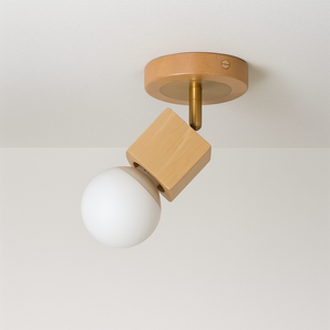 Luminária Arandela Articulada Moderna Minimalista Rústica Metal Madeira Natural Biano Lux