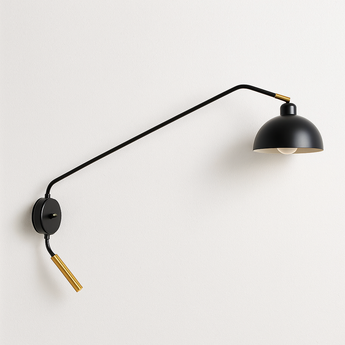 Luminária Arandela Moderna Minimalista Articulada Akin - Preto - ORNE™