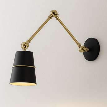 Luminária Arandela Moderno Minimalista Articulada Soul - Preto - ORNE™