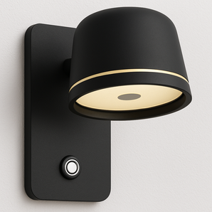 Luminária Arandela Moderna Minimalista Dimerizável Crafter - Preto / Dimerizável (3000K-6000K) / 5W - ORNE™