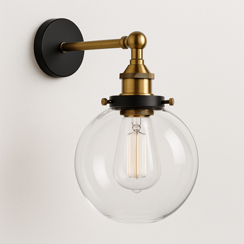 Luminária Arandela Industrial Retrô Vintage Vidro Metal Globo Corn — ORNE