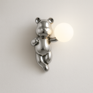 Luminária Arandela Moderna Minimalista Infantil Metal Kitten - 20x30cm / D / Alumínio - ORNE™