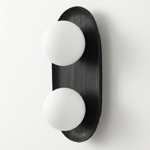 Luminária Arandela Moderna Minimalista Madeira Vidro Globos Hoya — ORNE