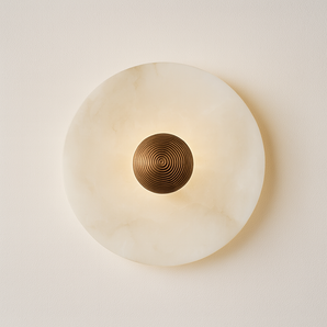 Luminária Arandela Moderna Minimalista Metal Mármore Dourado LED Matter
