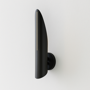 Luminária Arandela Moderna Minimalista Metal LED Scrub - Preto / Branco Quente (3000K) - ORNE™