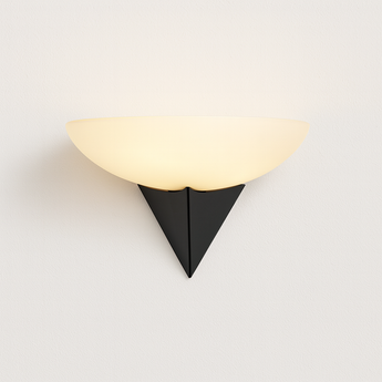 Luminária Arandela Moderna Minimalista Metal Vidro Bromma - Ø32x18.5cm / Preto - ORNE™