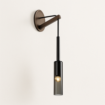 Luminária Arandela Moderna Minimalista Vidro Metal Bronze LED Gimp — ORNE