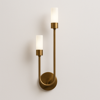 Luminária Arandela Moderna Minimalista Vidro Metal Dourado Trind — ORNE