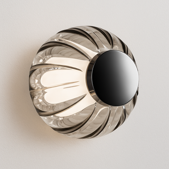 Luminária Arandela Moderna Minimalista Articulada LED Vidro Vascollen - Ø10cm / Branco Quente (3000K) - ORNE™