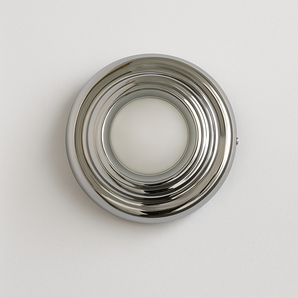 Luminária Arandela Moderna Minimalista Retrô Vintage Metal Vidro Prata Zinne