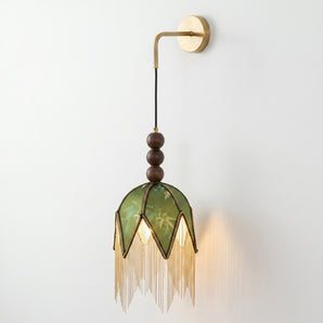 Luminária Arandela Retrô Minimalista Metal Madeira Tecido Desdunes — ORNE
