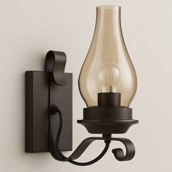 Luminária Arandela Retrô Vintage Vidro Metal Cyst — ORNE