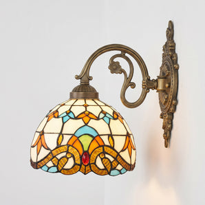 Luminária Arandela Tiffany Clássica Retrô Vintage Vidro Metal Boitsfort — ORNE