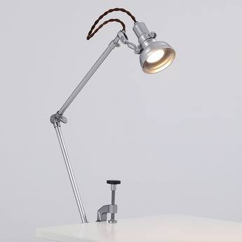 Luminária De Mesa Abajur Moderna Minimalista Articulada LED Metal Kaite - Cromado / Ø8x15cm / Alumínio - ORNE™