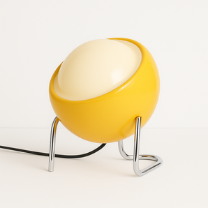 Luminária de Mesa Moderna Minimalista Metal Vidro Kiva - Laranja / Branco Quente (3000K) - ORNE™